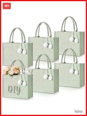 Canvas Tote Bags Set 6 DIY Blank Wedding Bridesmaid Bags
